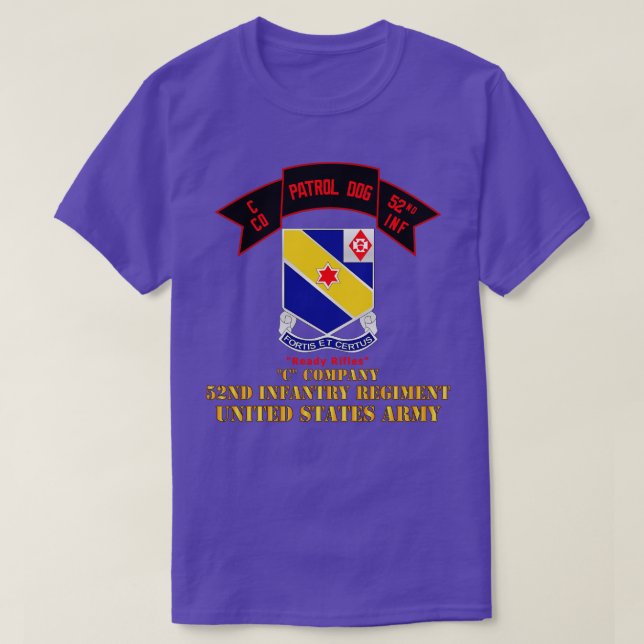 C Co 52:a Redot för infanteripatrullering Rifles 1 T Shirt (Design framsida)