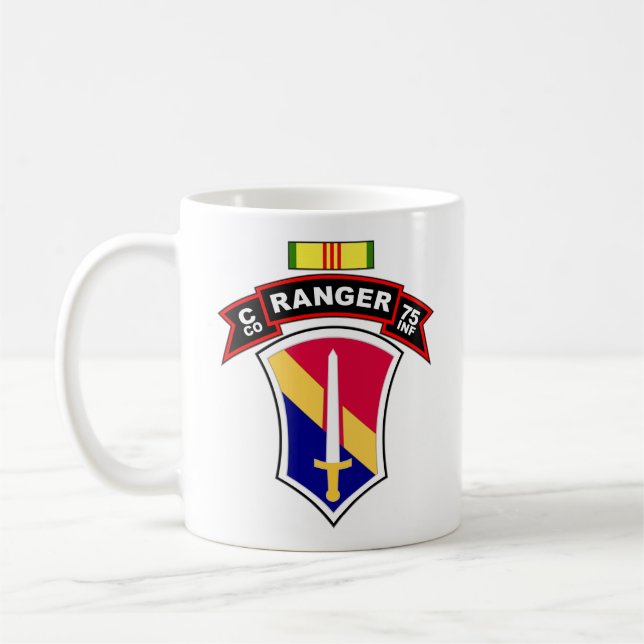 C Co, 75:einfanteri - skogsvaktare - 1FFV, Vietnam Kaffemugg (Vänster)
