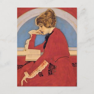 C Coles Phillips “En bra bok” Fadeaway Girl Vykort