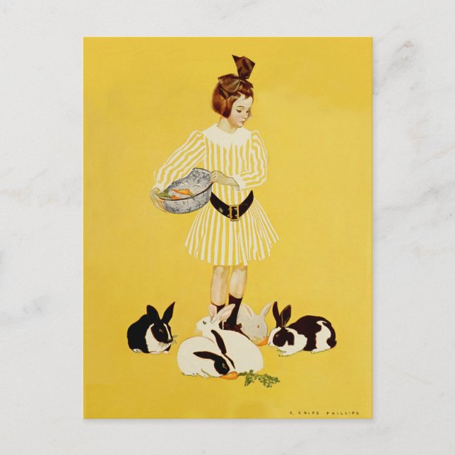 C Coles Phillips "En vän till familjen" Vykort (Framsida)