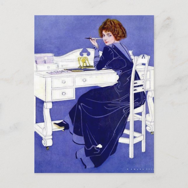 C Coles Phillips "Fadeaway Girl" "Kära eller Deare Vykort (Framsida)