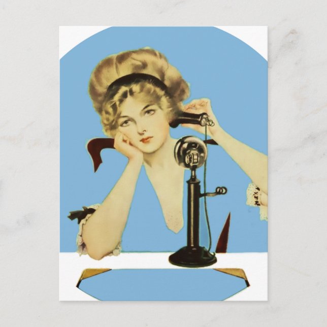 C Coles Phillips ‘Fadeaway Girl’ “Lång distans” Vykort (Framsida)