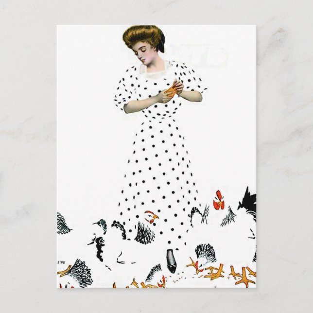 C Coles Phillips ‘Fadeaway Girl’  “Lantliv” Vykort (Framsida)