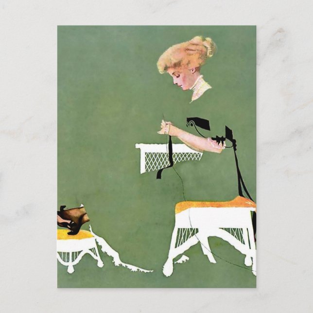 C Coles Phillips “Hemliga band” Fadeaway Girl Vykort (Framsida)