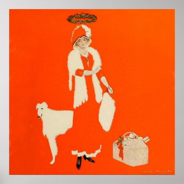 C Coles Phillips “Nutida helgon” Fadeaway-flicka Poster (Framsidan)