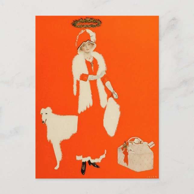C Coles Phillips “Nutida helgon” Fadeaway-flicka Vykort (Framsida)