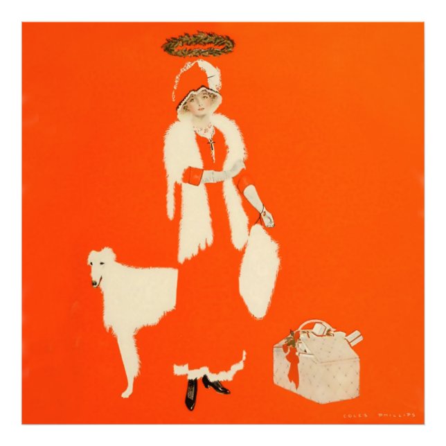 C Coles Phillips "Present Day Saint" Fadeaway Girl Fototryck (Framsidan)