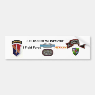 C Company SKOGSVÄKTARES Vietnam Bumper Stiker Bildekal