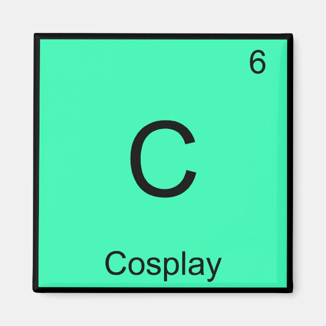 C - Cosplay Chemistry Inslag Symbol Costume Tee Magnet (Framsidan)
