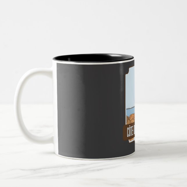 C � de Granit Ro � Frankrike Två-Tonad Mugg (Vänster)