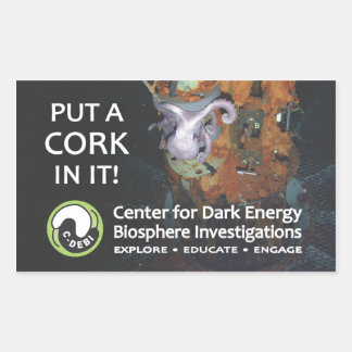 C-DEBI Sticker - Lägg en KORK i den Rektangulärt Klistermärke