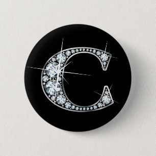 "C" Diamond Bling-knapp Knapp