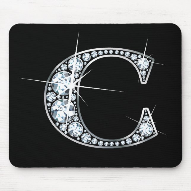 "C" Diamond Bling Mousepad Musmatta (Framsidan)