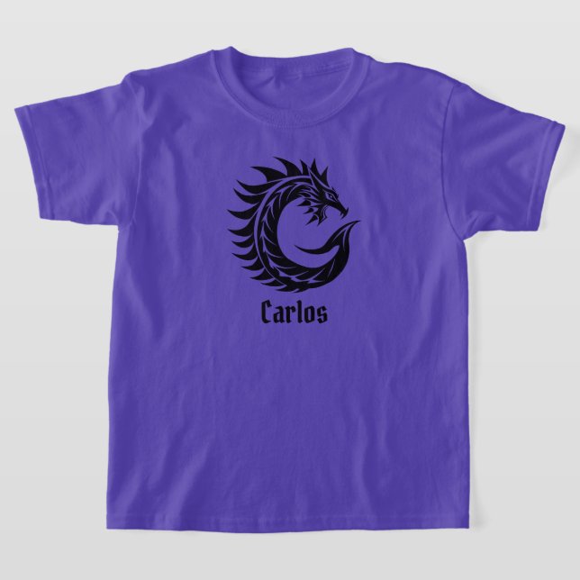 C Drakpersonalisering T Shirt (Laydown)