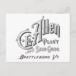 C.E. Allen Plant & Seed Guide 1894 Postcard Vykort