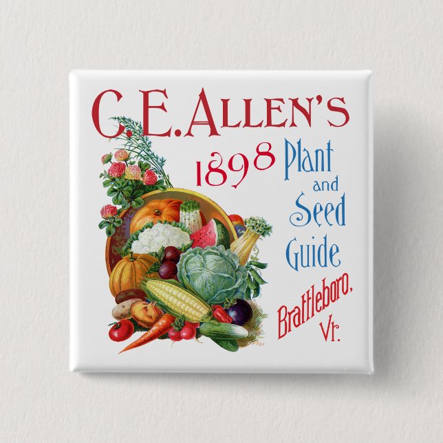 C.E. Allens 1898 Plants and Seed Guide magnet Knapp (Framsida)