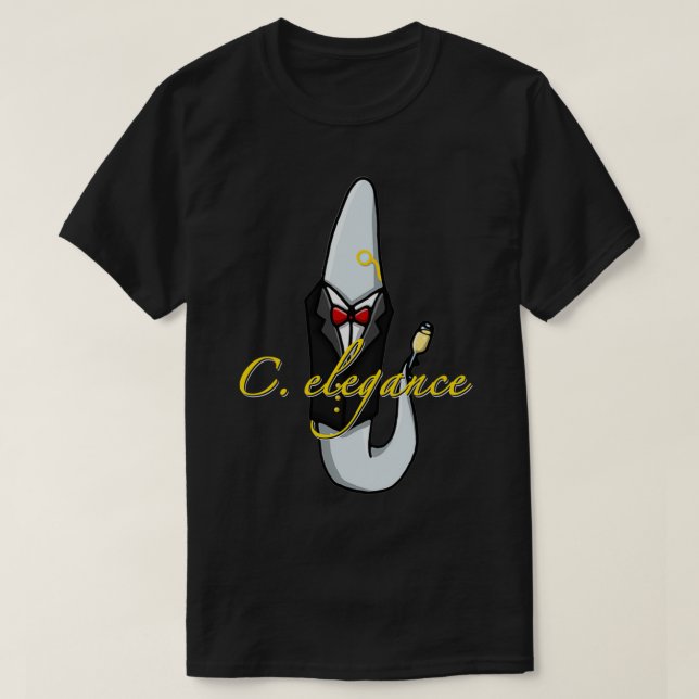 C elegance elegans science t shirt (Design framsida)