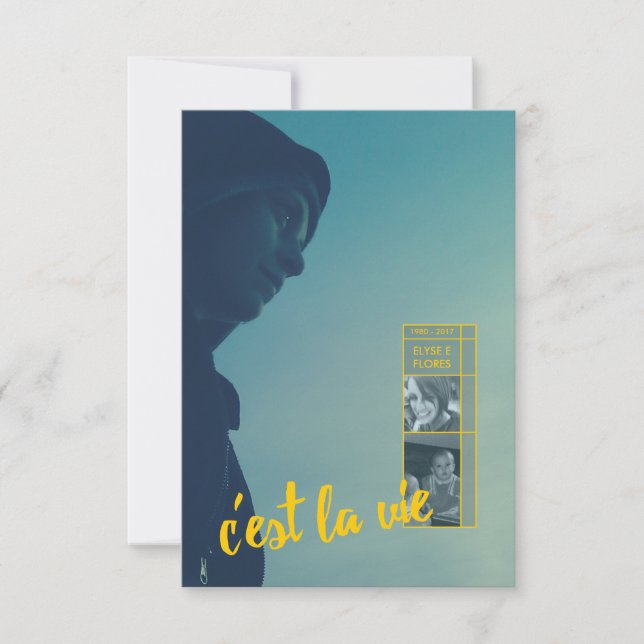 c:est la vie Memorial-meddelande Inbjudningar (Framsida)