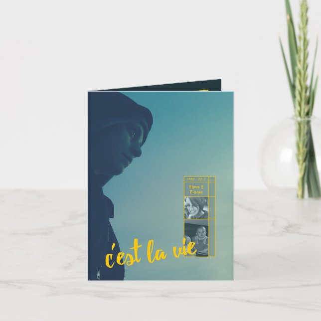 c:est la vie Memorial-meddelande Meddelande (Framsida)