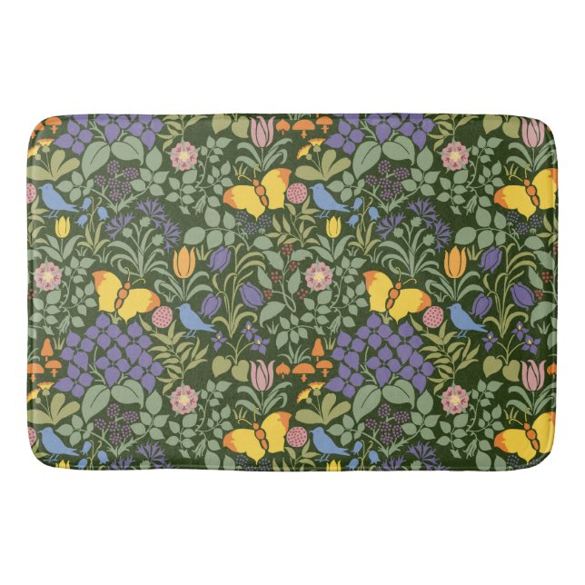 C. F. A Voyseys fjäril Garden Large Bath Mat Badrumsmatta (Framsidan)
