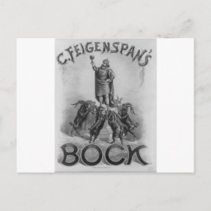 C. Feigenspans bock Beer 1887 Vykort
