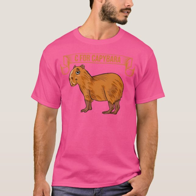 C för Capybara Capy Birthday Cappybara Capybara T Shirt (Framsida)