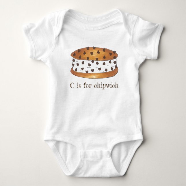 C för Chipwich Chocolate Chip Ice Cream Sandwich T-shirt (Framsida)