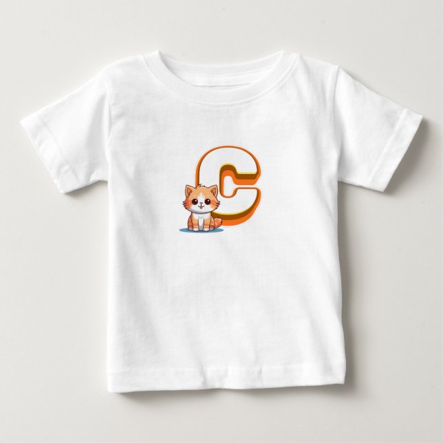 C för katt t shirt (Framsida)