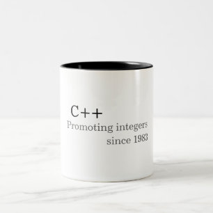C++: Främja heltal efter 1983 (muggen) Två-Tonad Mugg