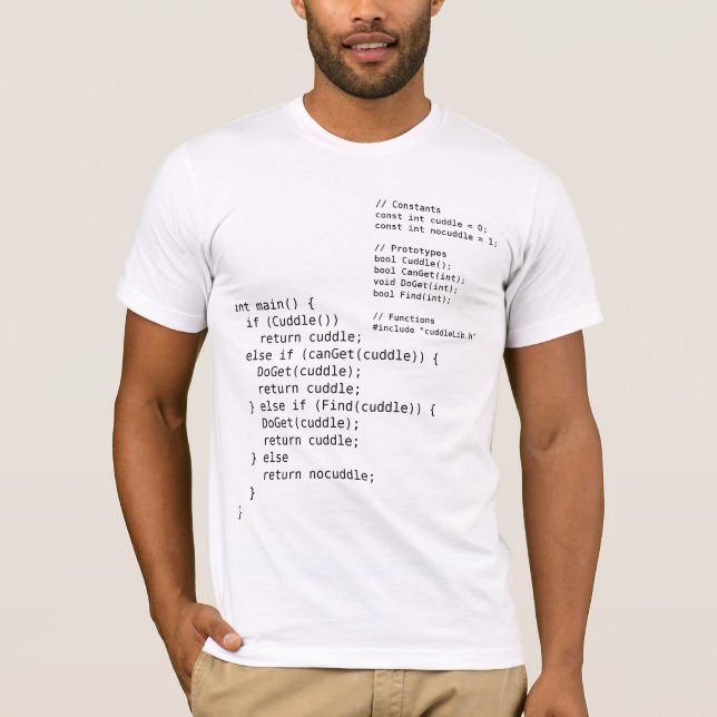 C++ geeky färdig omfamningprogramskjorta tee (Framsida)
