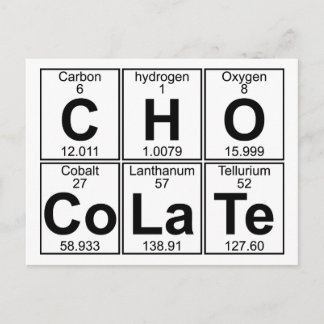 C-H-O-Co-La-Te (choklad) - Fullt Vykort