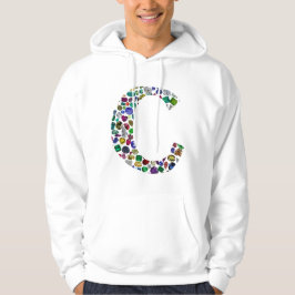 C Initial Gem-design Hoodie