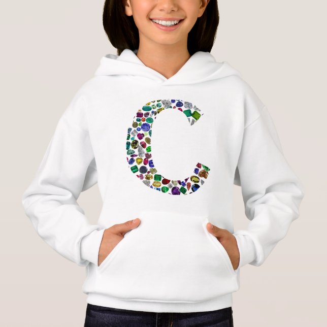 C Initial Gem-design T Shirt (Framsida)