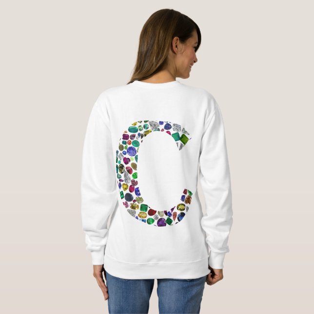 C Initial Gem-design T Shirt (Hel baksida)