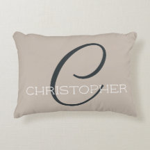 C Initial Stilfull Taupe Tan Monogram 