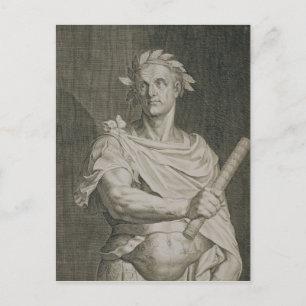 C. Julius Caesar (100-44 BC) Emperor of Rom engra Vykort