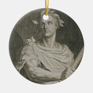 C. Julius Caesar (100-44 BC) kejsare av den Rome Julgransprydnad Keramik