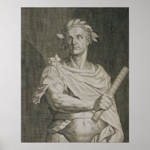 C. Julius Caesar (100-44 BC) kejsare av den Rome Poster