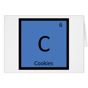 C - Kakor Kemins Periodiska System Symbol Hälsningskort