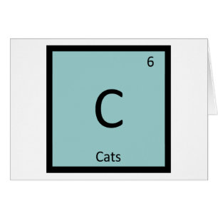 C - Katters kemi periodiska systemet katt element Hälsningskort