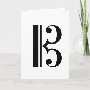 C-Klav tomma Notecard Kort