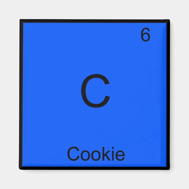 C - Kockkemi Elementsymbol Rolig Magnet (Framsidan)