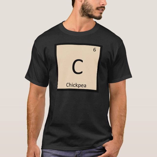 C - Kycklingkemi Periodisk Bord-symbol Tee Shirt (Framsida)