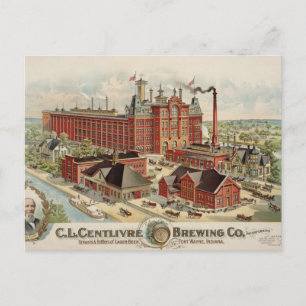 C.L. Centlivre Brewing Company:s fabriksbyggnader. Vykort