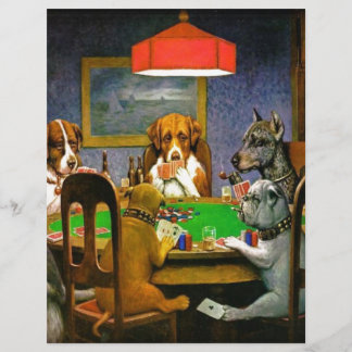 C. M. Coolidge Hundar Pets Poker Cards Humor Desti