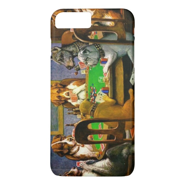 C.M. Coolidge Hundar Poker Case-Mate iPhone Skal (Baksida)