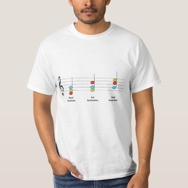 C Major Triad Ineversion Solfege Kids Music Lesson T Shirt (Framsida)