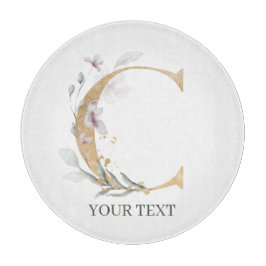 C Monogram Blommigt Personlig