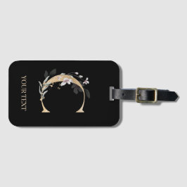 C Monogram Blommigt Personlig Bagagebricka