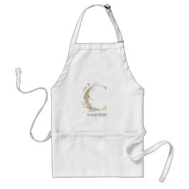 C Monogram Blommigt Personlig Förkläde